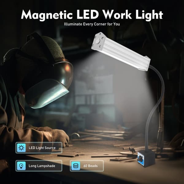 LED Arbetslampa, IP67 Vattentät, 60 LED-lampor