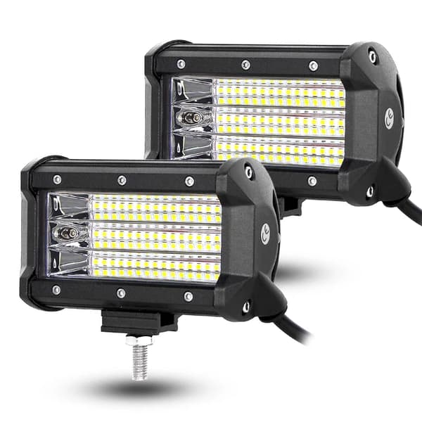 LED-arbetsljusstång, 9D-teknik, för offroad-bruk, 2x 5 tum 135W Utan Sladd