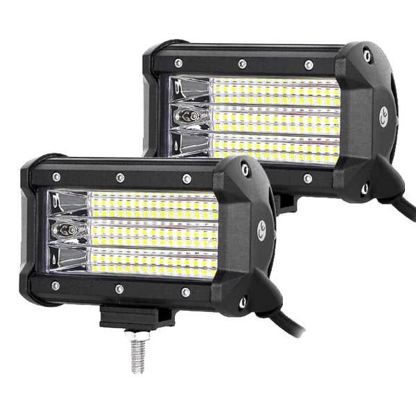 LED-arbetsljusstång, 9D-teknik, för offroad-bruk, 2x 5 tum 135W Utan Sladd