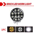 Miniatyrbillede 2 af 2: LED Arbejdslampe, 7 tommer eller 9 tommer, 120W LED Effekt, IP68 Vandtæt,1PC 9inch Blinkende