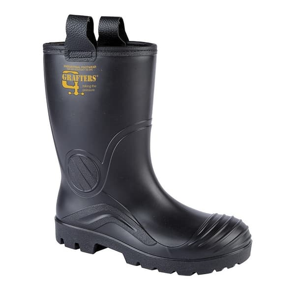 Grafters Mens PVC Waterproof Industrial Safety Rigger Boot