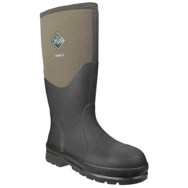 Muck Boots Unisex Chore Classic Hi Steel Safety Wellington Boots Moss 10 UK