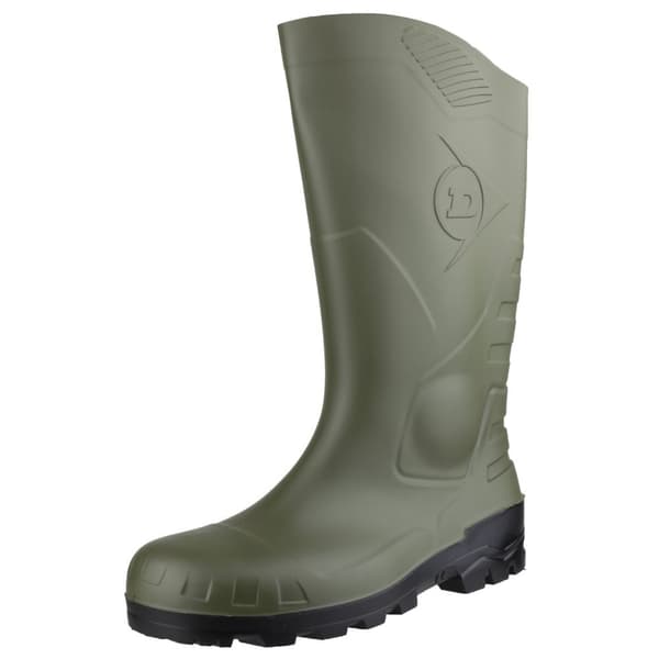 Dunlop Devon Unisex Green Safety Wellington Boots