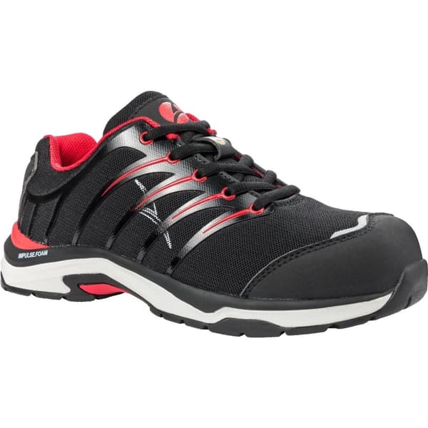 Albatros Skyddssko med snörning för män Twist Low Black/Red 6.5 UK