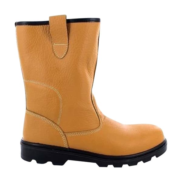 Grafters Mens Leather Safety Rigger Padded Ankle Toe Cap Boots