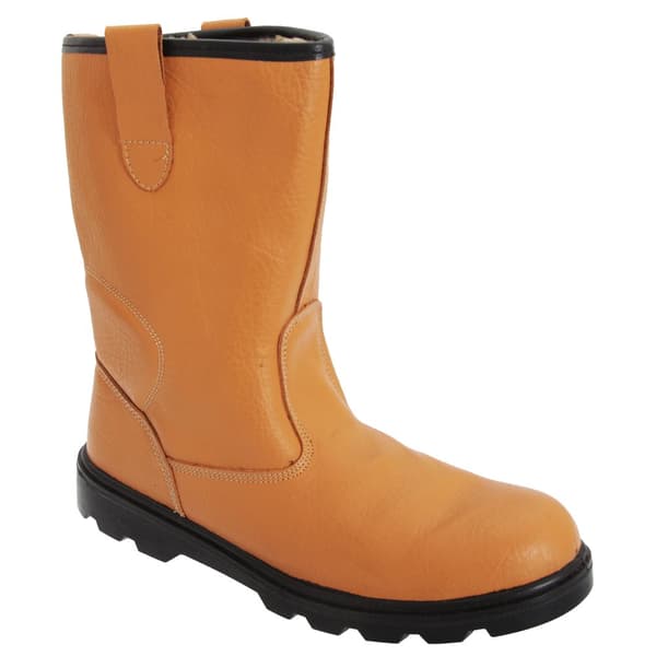 Grafters Mens Leather Safety Rigger Padded Ankle Toe Cap Boots