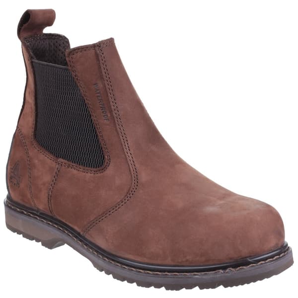 Amblers Mens AS148 Sperrin Pull On Safety Dealer Boots Brown 12 UK