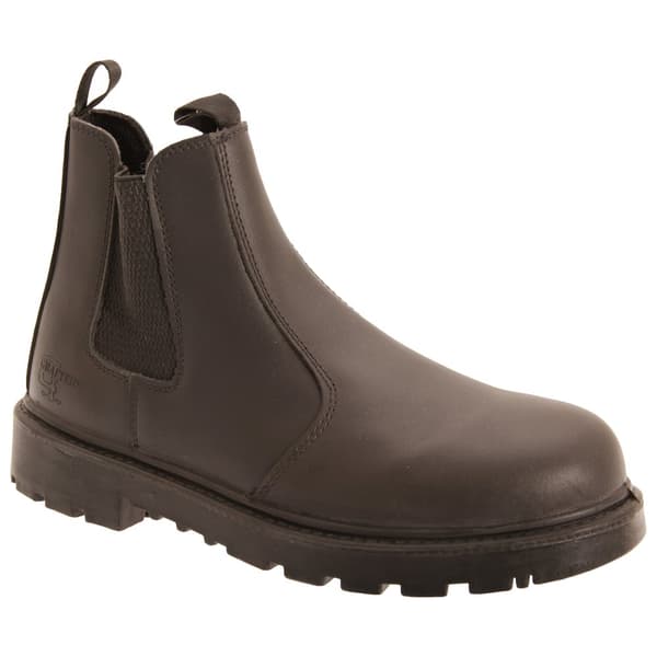 Grafters Mens Grinder Safety Twin Gusset Leather Dealer Boots för män
