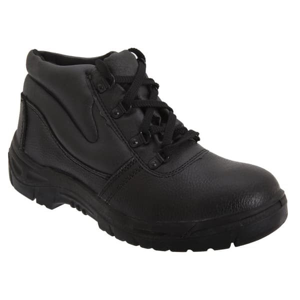 Grafters Mens Grain Leather Padded Ankle Safety Toe Cap & Steel Midsole Boots