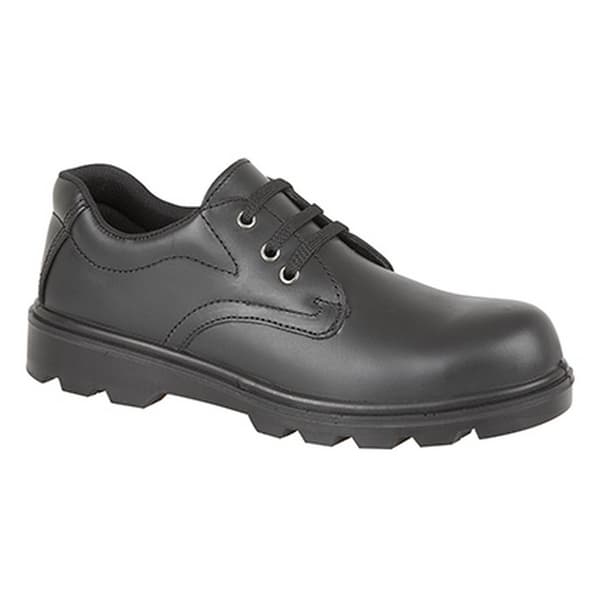 Grafters Mens Plain 3 Eye Shine läder säkerhetsskor