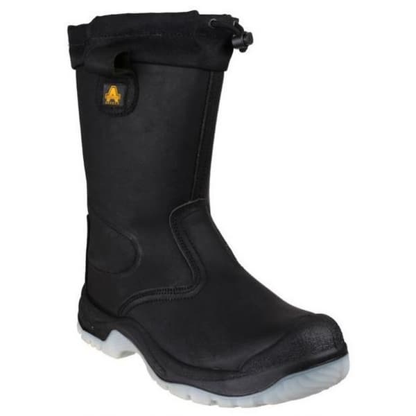 Amblers Steel FS209 Safety Pull On / Womens Ladies Boots / Riggers Safety Black 7 UK