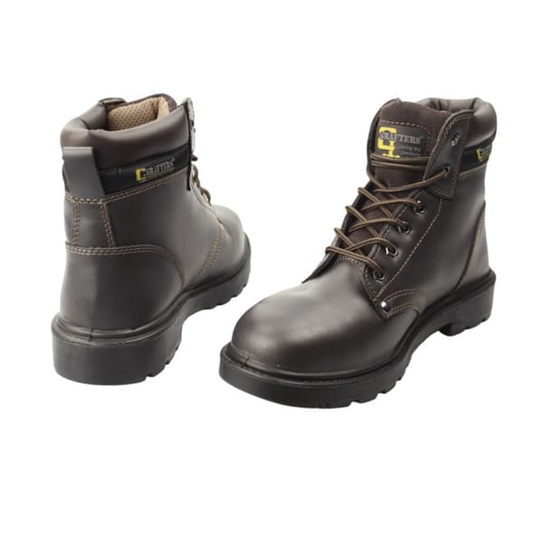 Grafters Mens Apprentice 6 Eye Safety Toe Cap Boots