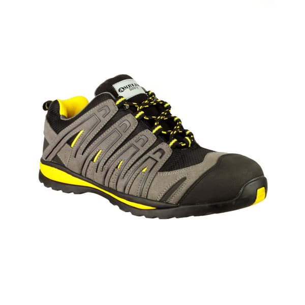 Amblers Safety FS42C Safety Trainer / Mens Shoes Black/Grey/Yellow 8 UK