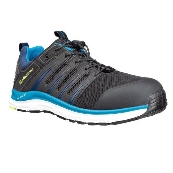 Albatros Mens AER55 Impulse säkerhetstränare Black/Petrol Blue/White 9 UK
