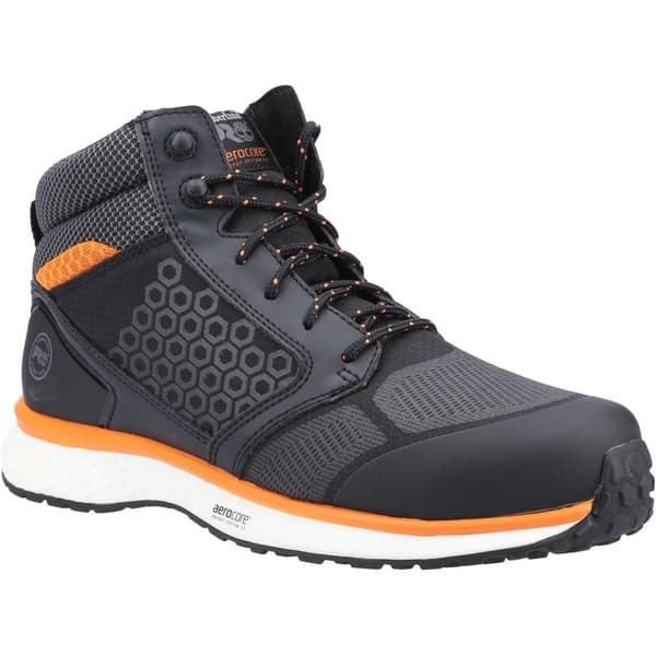 Timberland Pro Mens Reaxion Mid Composite Safety Boots Black/Orange 9 UK