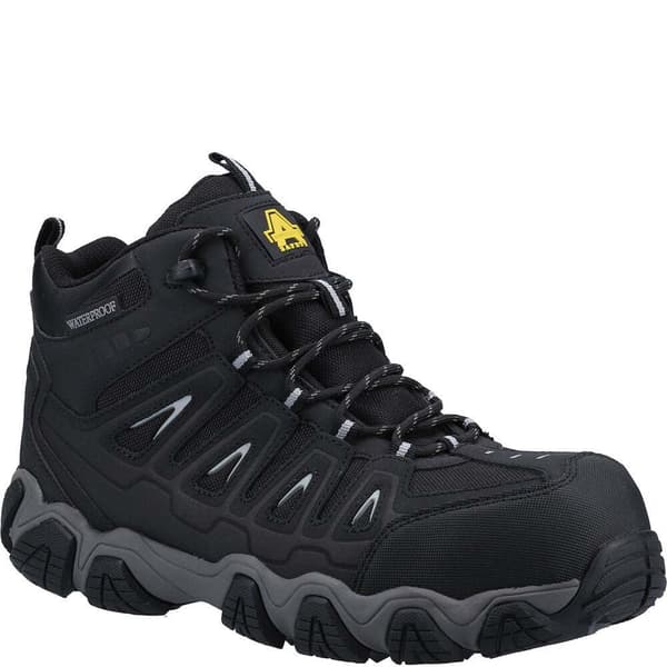 Amblers Mens AS801 Waterproof Leather Safety Boots Black 7 UK