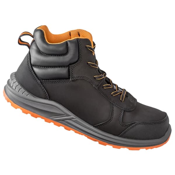 WORK-GUARD by Result Unisex Stirling Nubuck sikkerhedsstøvler til voksne Black/Grey/Orange 5 UK