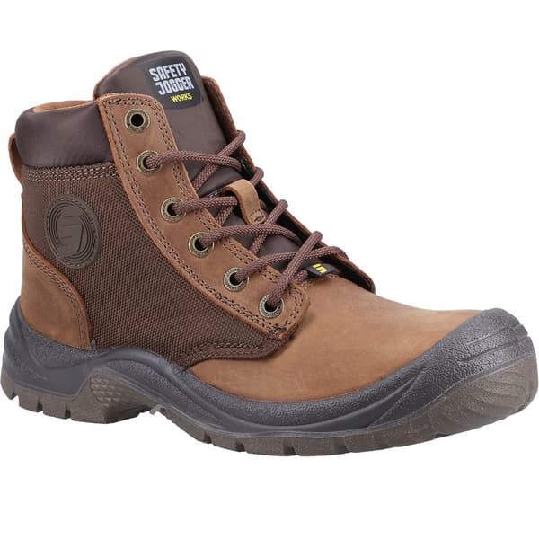 Safety Jogger Herre Dakar læder sikkerhedsstøvler Brown/Taupe 8 UK