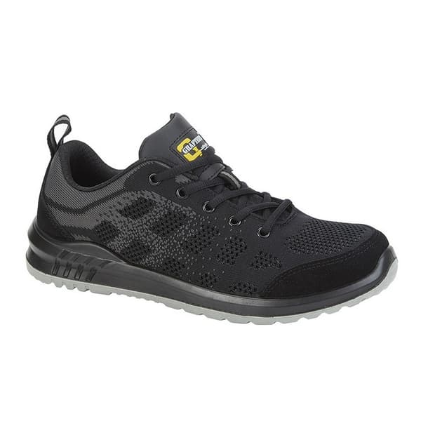 Grafters Herre Suede Safety Trainers Black/Grey 8 UK