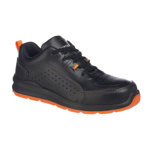 Portwest Mens Perforated Leather Compositelite Safety Trainers