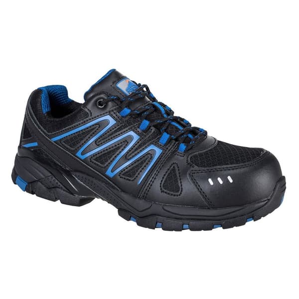 Portwest Mens Vistula Leather Compositelite Safety Trainers Black 7 UK