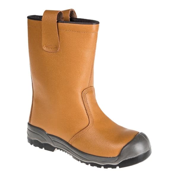 Portwest Unisex Adult Steelite Leather Anti Scuff Toe Rigger Boots Tan 7 UK