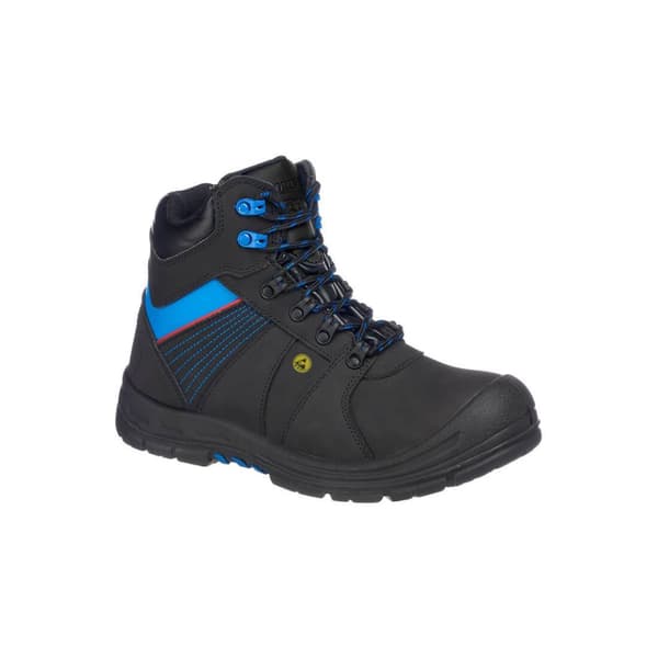 Portwest Unisex voksen Protector læderkomposit sikkerhedsstøvler af komposit Black/Blue 12 UK