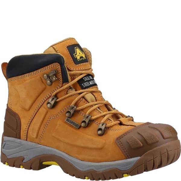 Amblers Mens FS33 Grain Leather Safety Boots Honey 6 UK