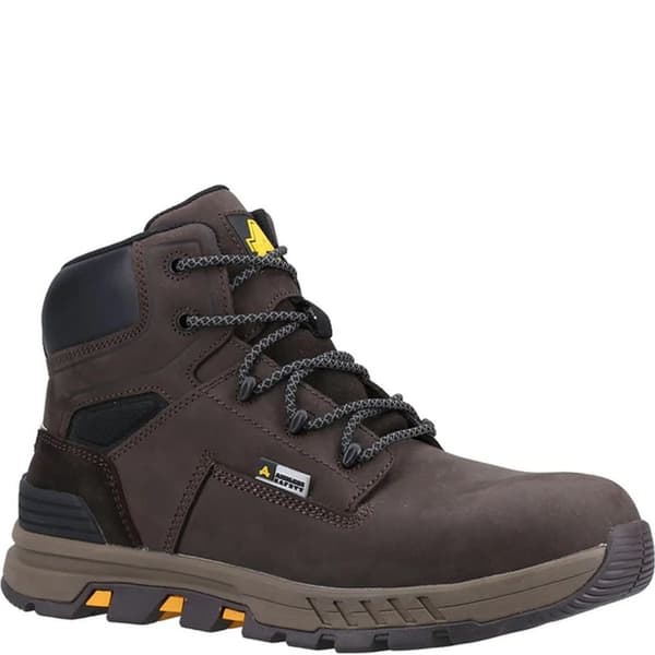 Amblers Mens AS261 Crane Grain Leather Safety Boots Brown 10 UK