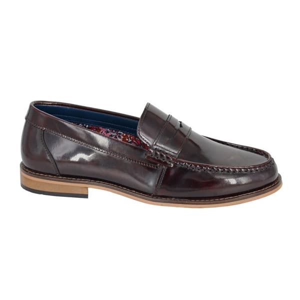 Roamers Herrläder Hi Shine Saddle Loafers