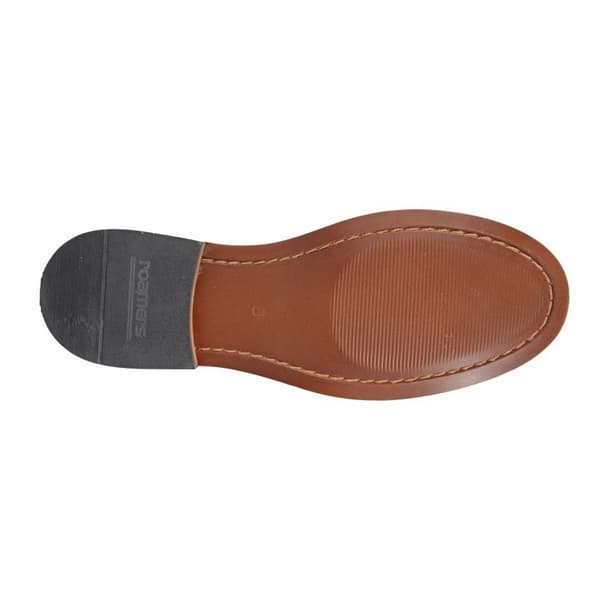 Roamers Mens Leather Hi Shine Saddle Loafers