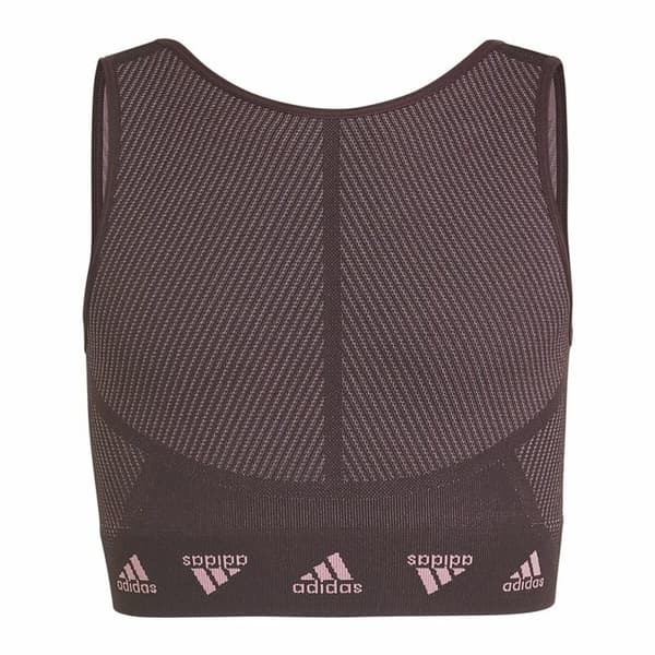 Sport-BH Adidas Aeroknit Seamless Rödbrun Mörkröd - 14-15 år