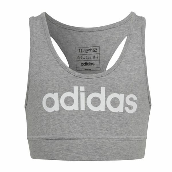Sports-BH Adidas Essentials Linear Logo Grå - 11-12 år