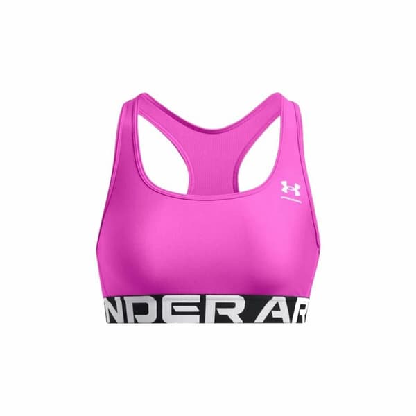 Sports-BH Under Armour Hg Mid Branded Lilla Mørk pink - L