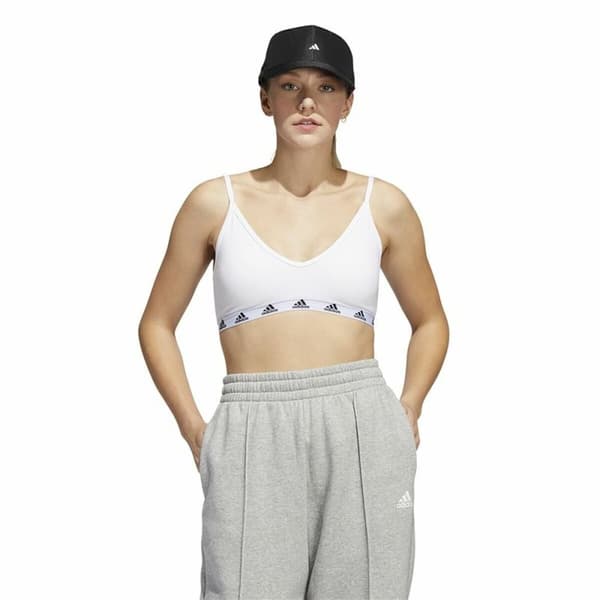 Sports-BH Adidas Pureb Ls Hvid - L