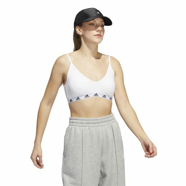 Sports-BH Adidas Pureb Ls Hvid - L