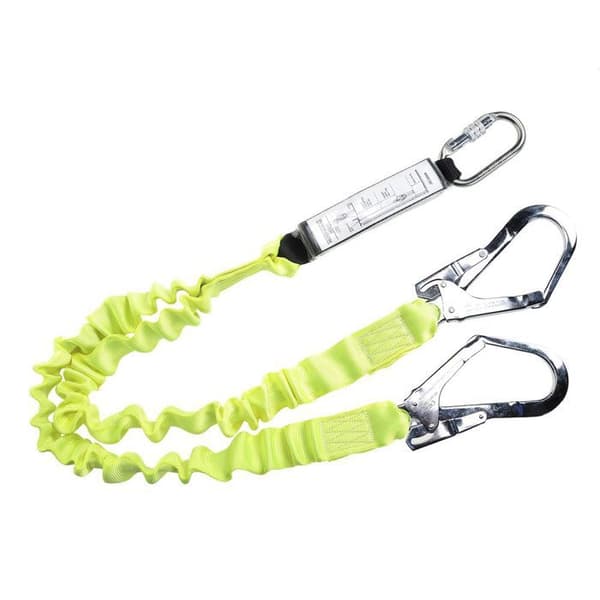 Portwest Dubbel Bungee Energiabsorberande Lanyard - Gul