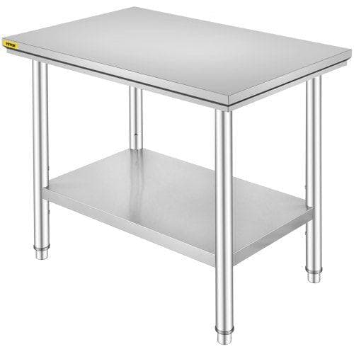 Vevor rostfritt stål arbetsbänk tabell 24x36 "kommersiellt kök catering hylla