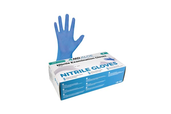 4MD Aloe blue nitriili diagnostiset käsineet s.XL