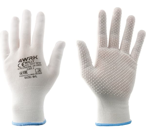 Työhanskat 4WRK WILLY PES/PVC KS7017 WW 11/XXL
