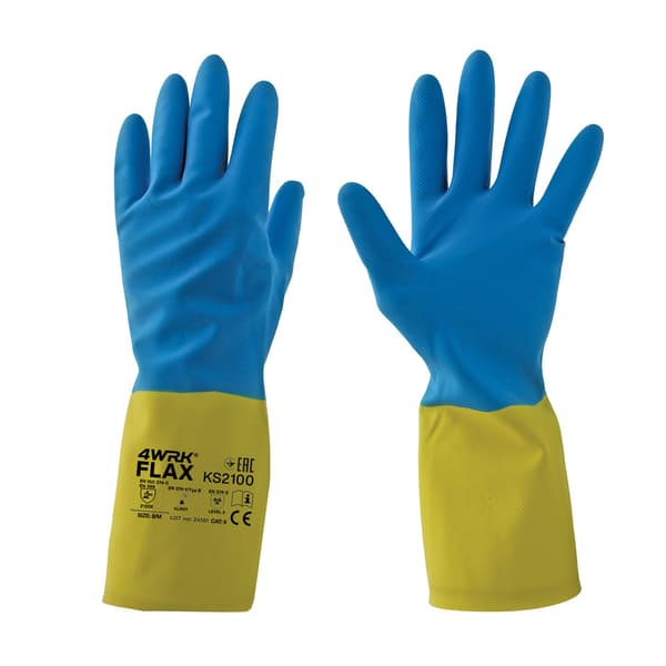4WRK FLAX KS2100 BL-Y 10/XL työkäsineet