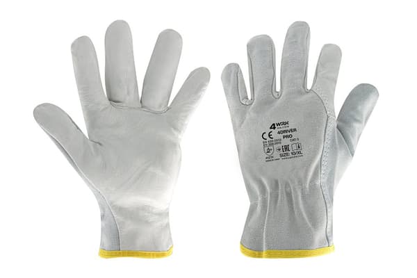 Arbejdshandsker i læder 4DRIVER PRO KS7112 FW9/L