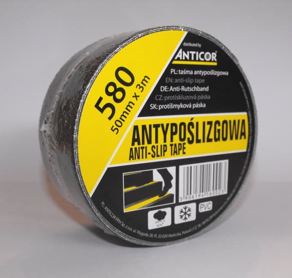 Skridsikker tape sort 50 mm x 3 m
