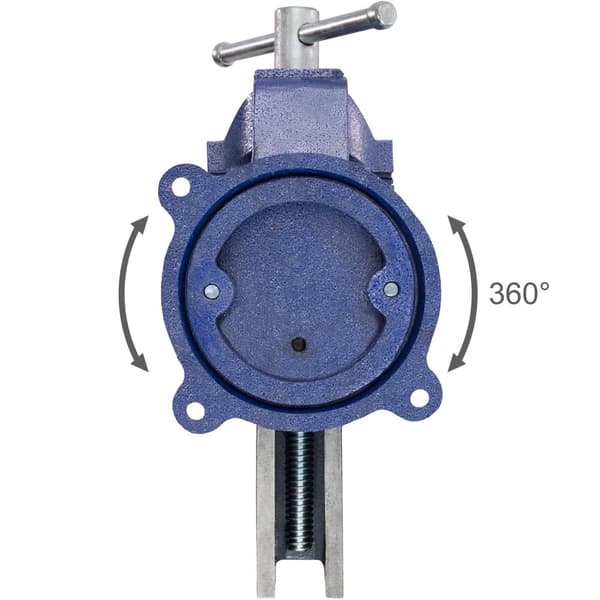 Skruvstycke med städ 360° roterbart - 125 mm