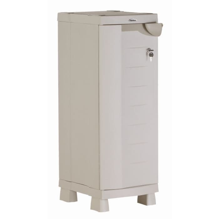 SPACESAVER 35 PLASTIKEN Låg skåp 1 Dörr med hyllor - B 35 x D 45 x H 100 cm - Space SAVER-sortiment - Interiör och exteriör