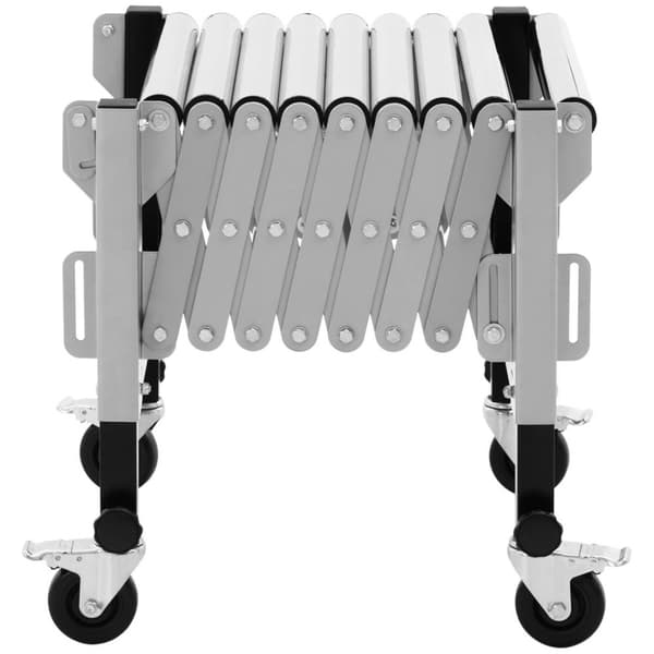 MSW Rulltransportör - 130 kg - 147 cm - 9 rullar - Höjdjusterbar - Hopfällbar