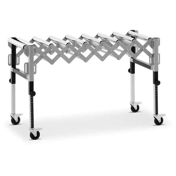 MSW Rulltransportör - 130 kg - 147 cm - 9 rullar - Höjdjusterbar - Hopfällbar