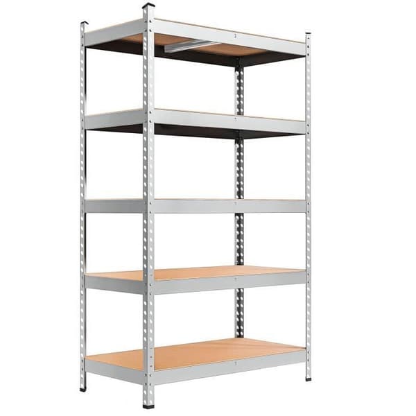 SPRINGOS® Metallhyllor, galvaniserade 5 hyllplan 120 x 205 x 45 cm - Max. 1000 kg