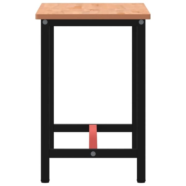 vidaXL Arbeidsbenk 115x55x81,5 cm heltre bøk og metall