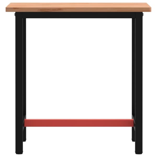 vidaXL Arbeidsbenk 80x55x81,5 cm heltre bøk og metall